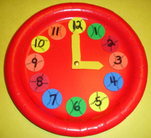 Paper plate clock craft idea for kids during diwali vacation